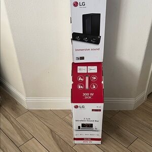 LG 2.1ch Wireless Sound Bar - Black and Red
